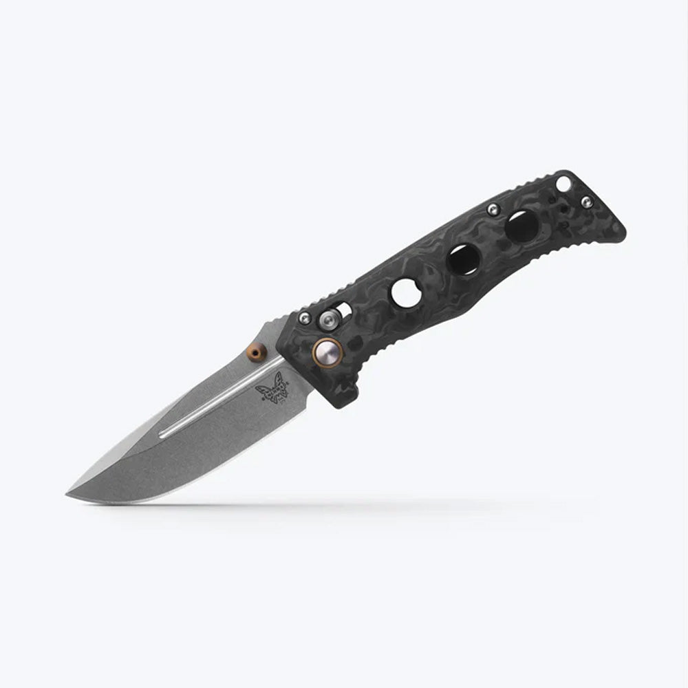 BENCHMADE | MINI ADAMAS | MARBLED CARBON FIBER | DROP-POINT