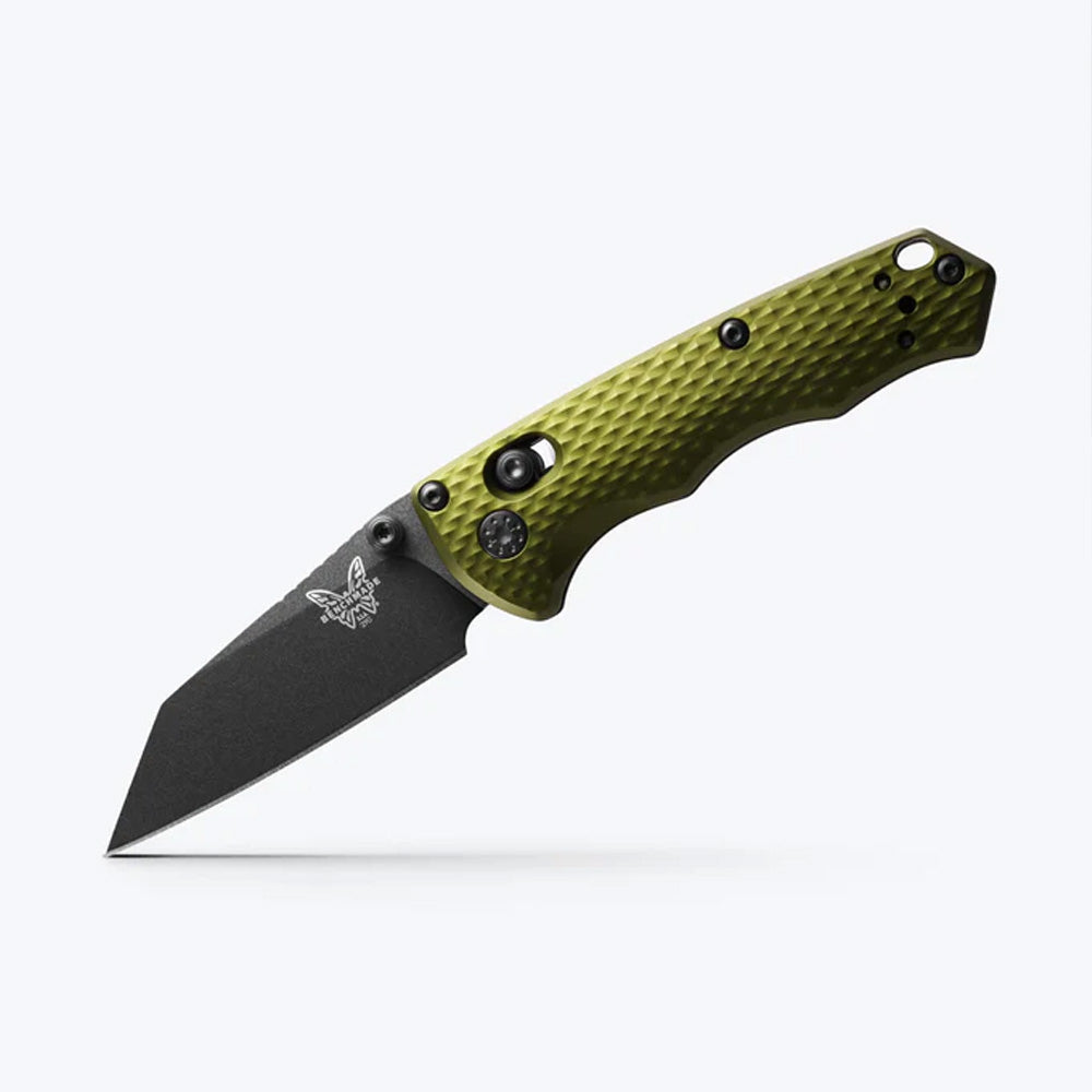 BENCHMADE | FULL IMMUNITY | WOODLAND GREEN ALUMINUM | DROP-POINT